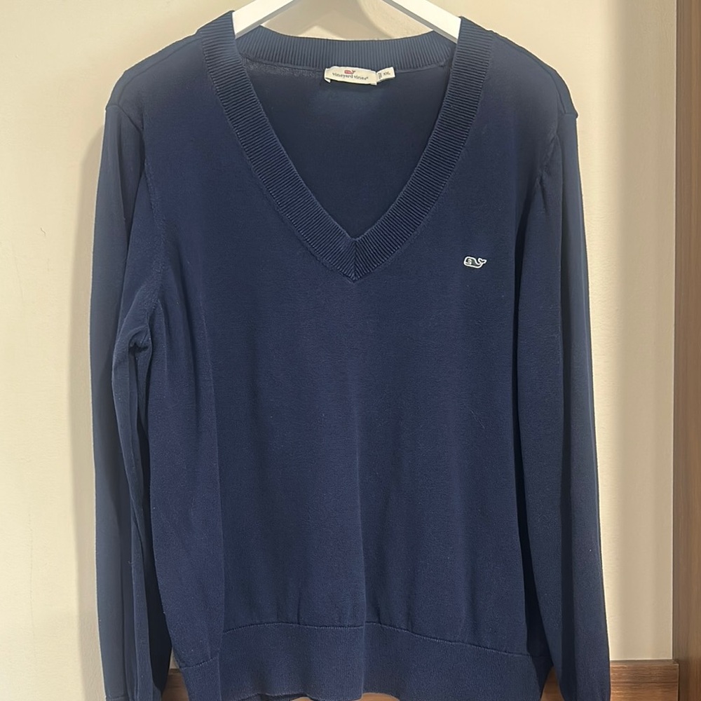 EUC Navy Blue V-Neck Sweater